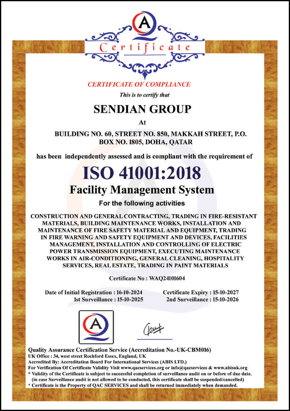 ISO Certification